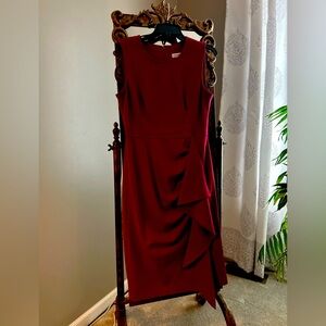 Burgundy sleeveless Calvin Klein dress size 10